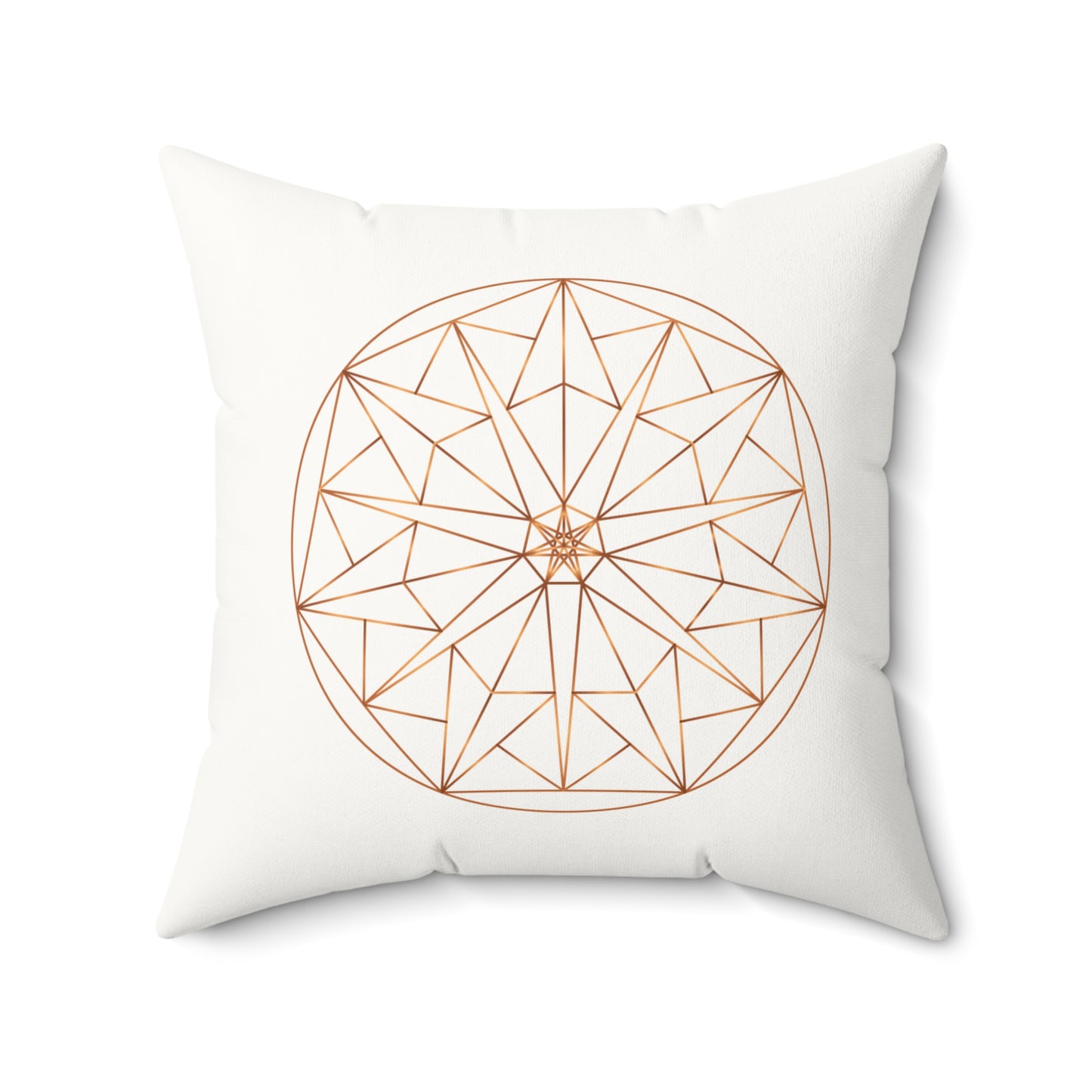 "Copper 7 & 4 crystal grids" Faux Suede Square Pillow