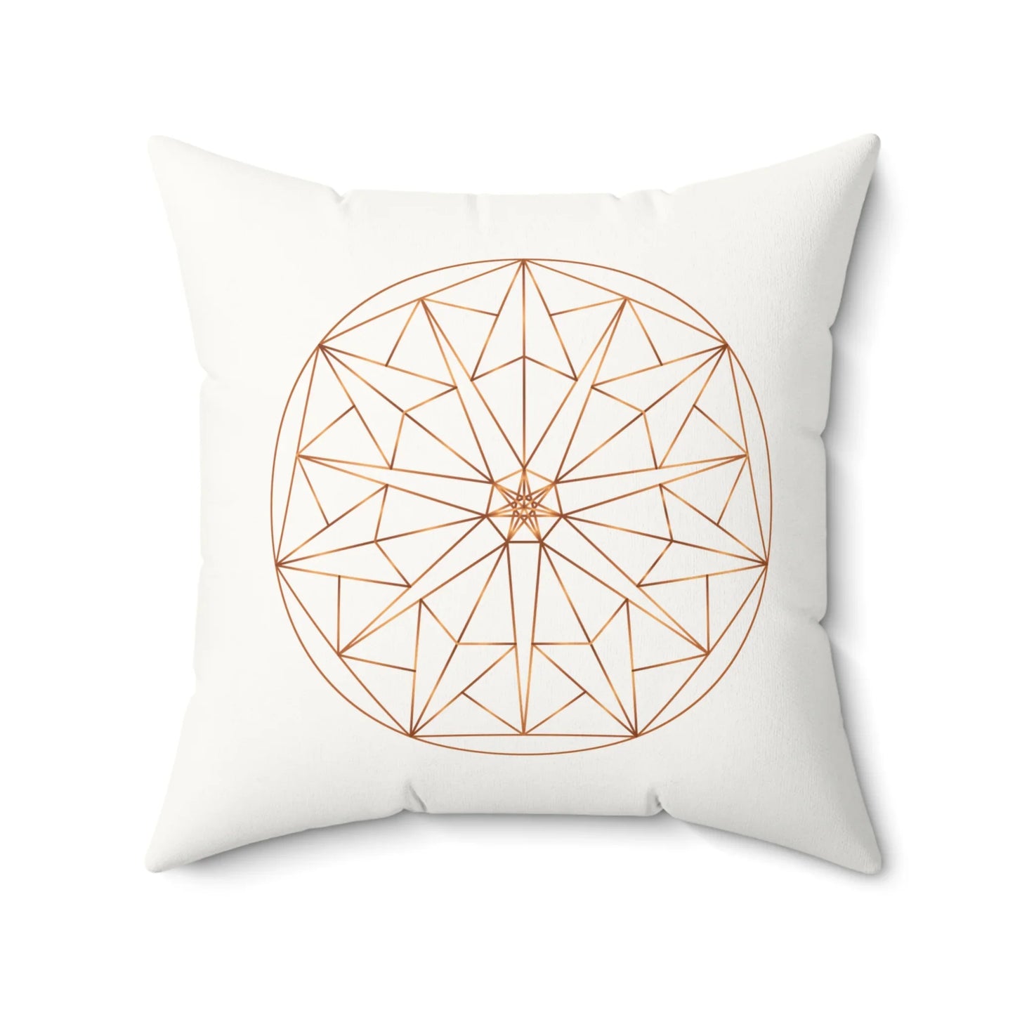 "Copper 7 & 4 crystal grids" Faux Suede Square Pillow