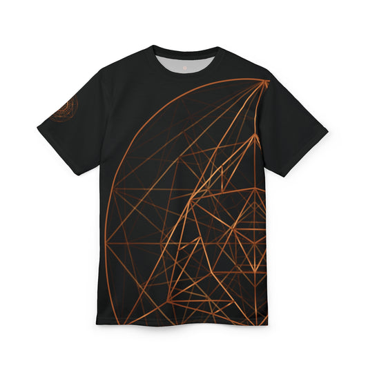 Unisex Cut & Sew T-shirt with COPPER GEOMETRY