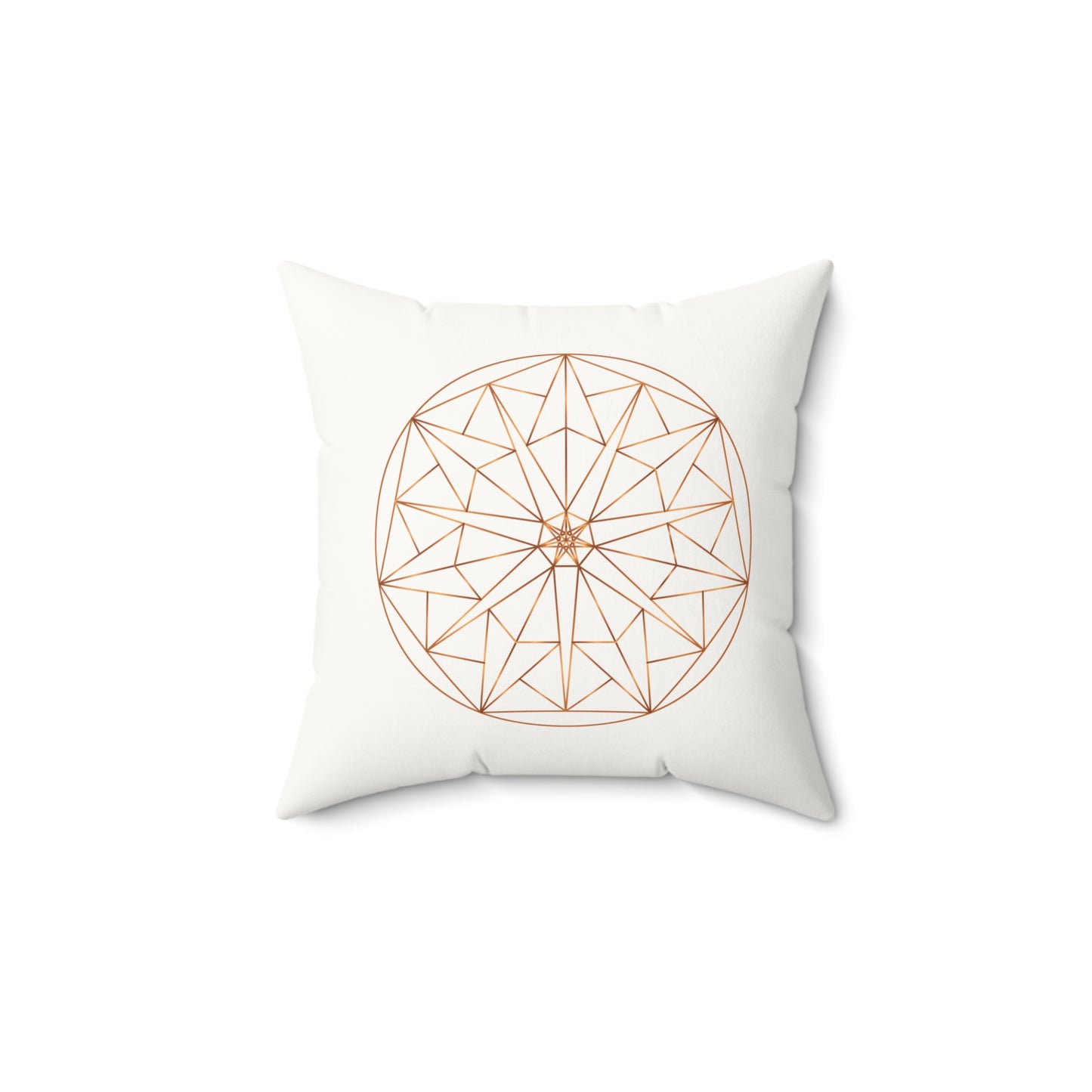 "Copper 7 & 4 crystal grids" Faux Suede Square Pillow