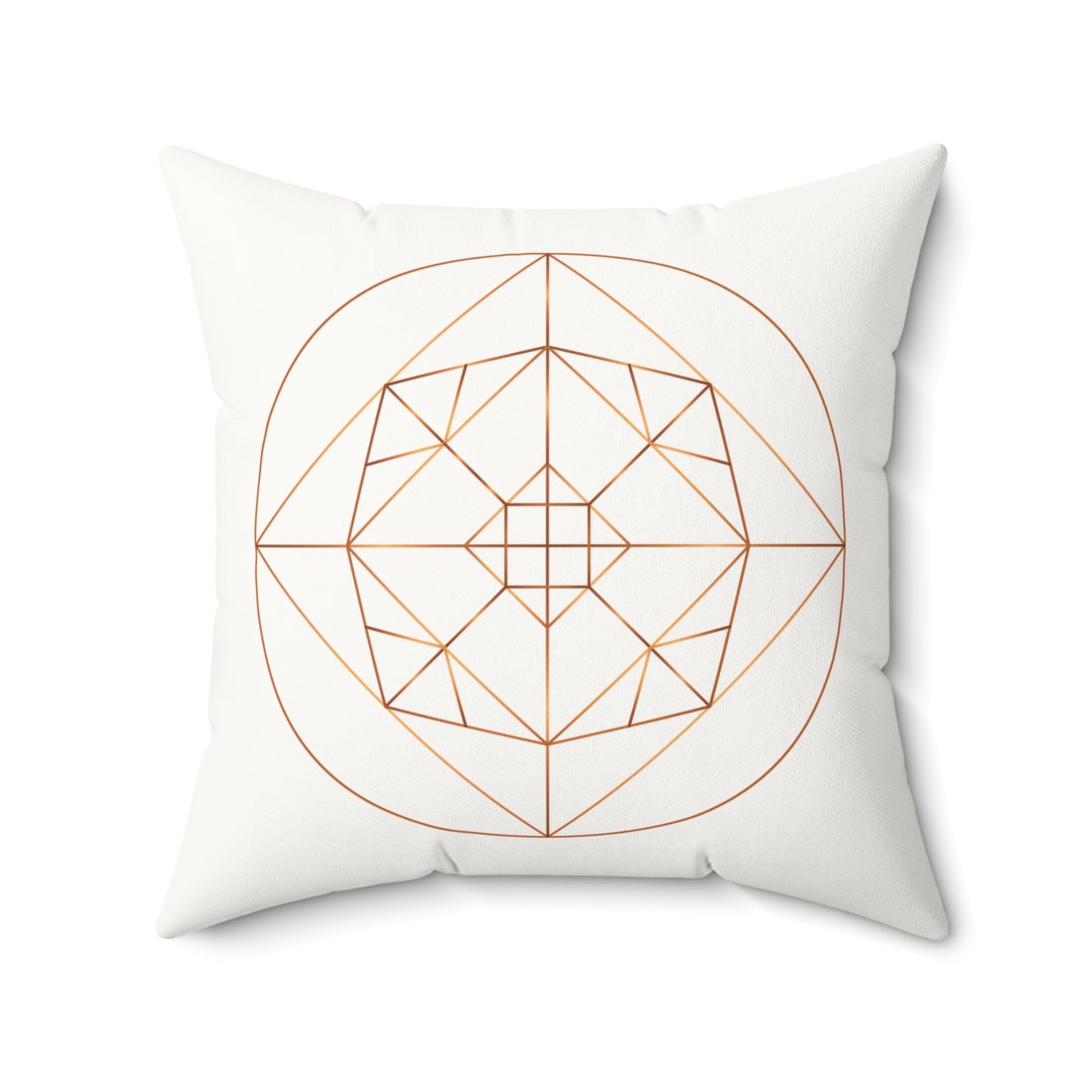 "Copper 7 & 4 crystal grids" Faux Suede Square Pillow
