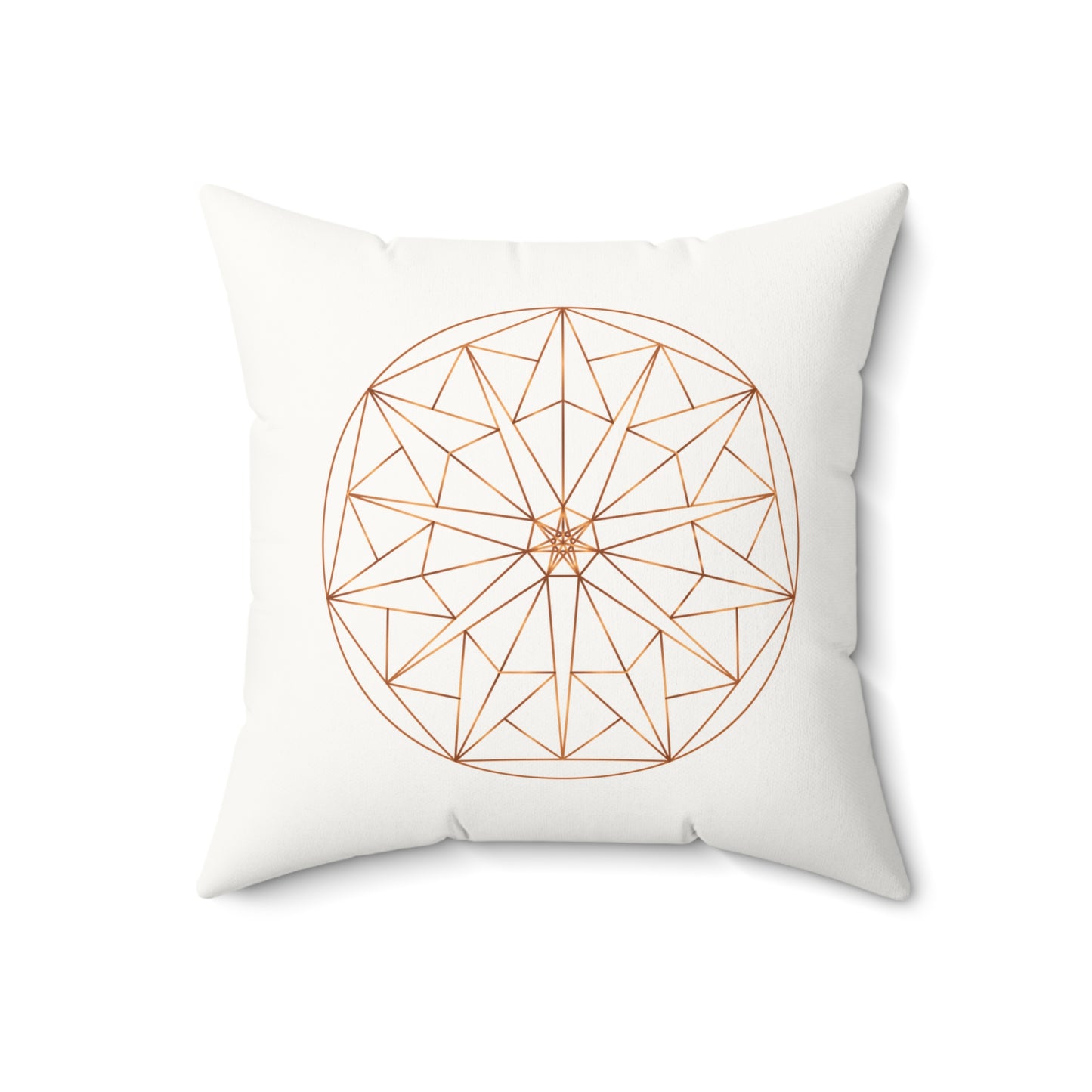 "Copper 7 & 4 crystal grids" Faux Suede Square Pillow