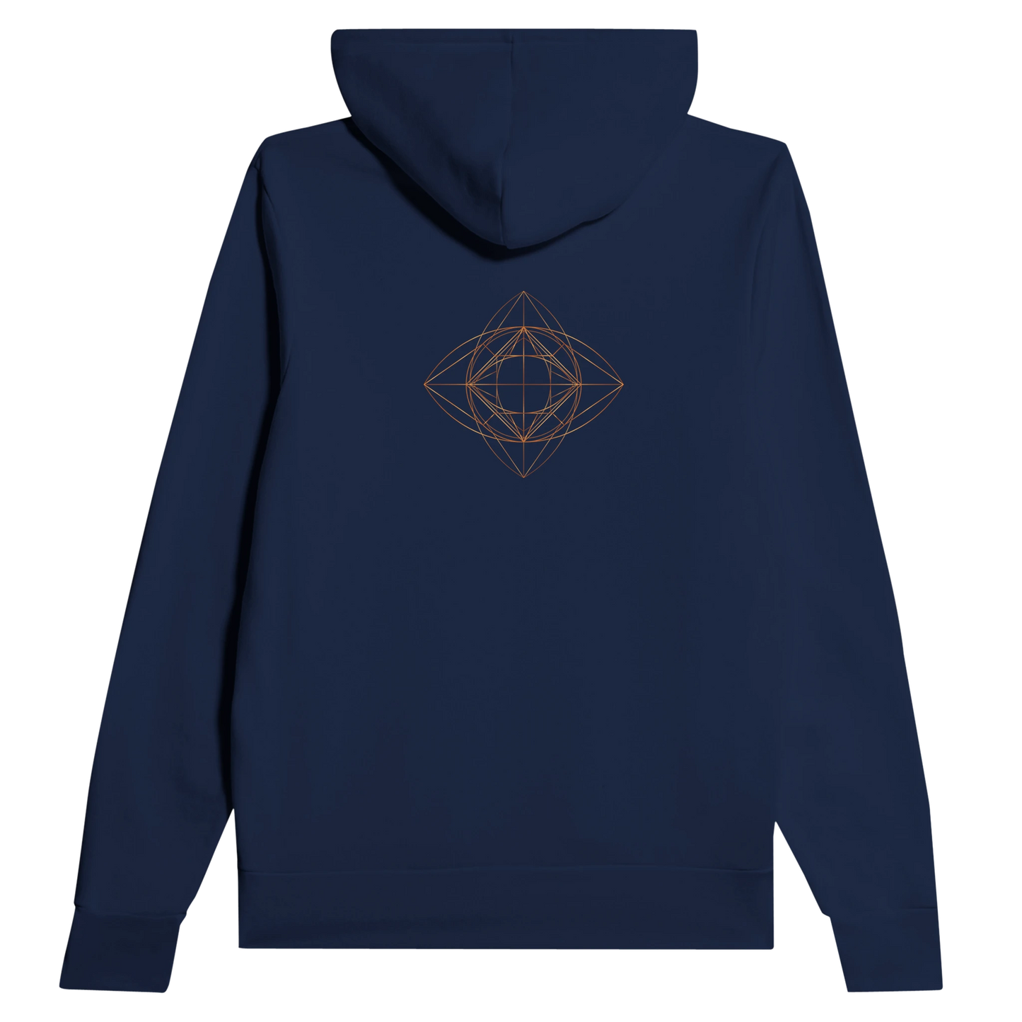 Authentic COPPER GREEN SACRED GEOMETRY | Unisex Pullover Hoodie perspective detail 5 showcasing clean geometry and natural material finishes