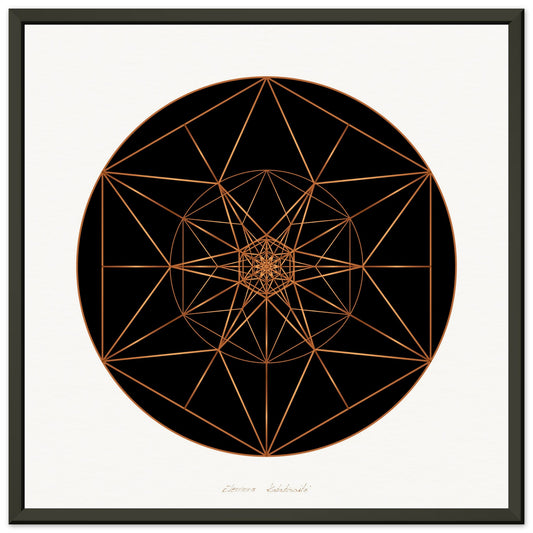 SACRED GEOMETRY. HEXAGON ● Museum-Quality Matte Paper Metal Framed Art-print by GEMAcircle Art print Sacred geometry designs