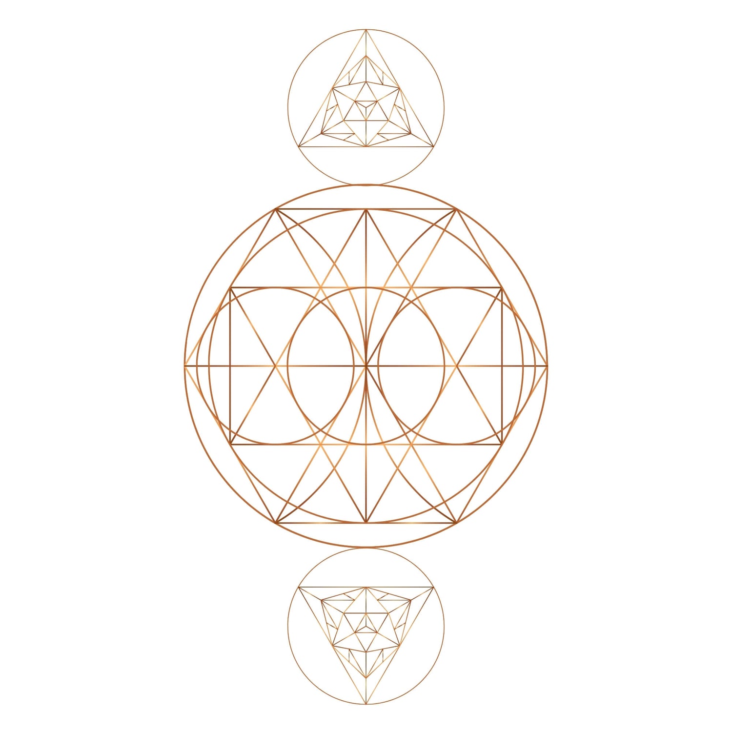 copper sacred geometry design for harmony