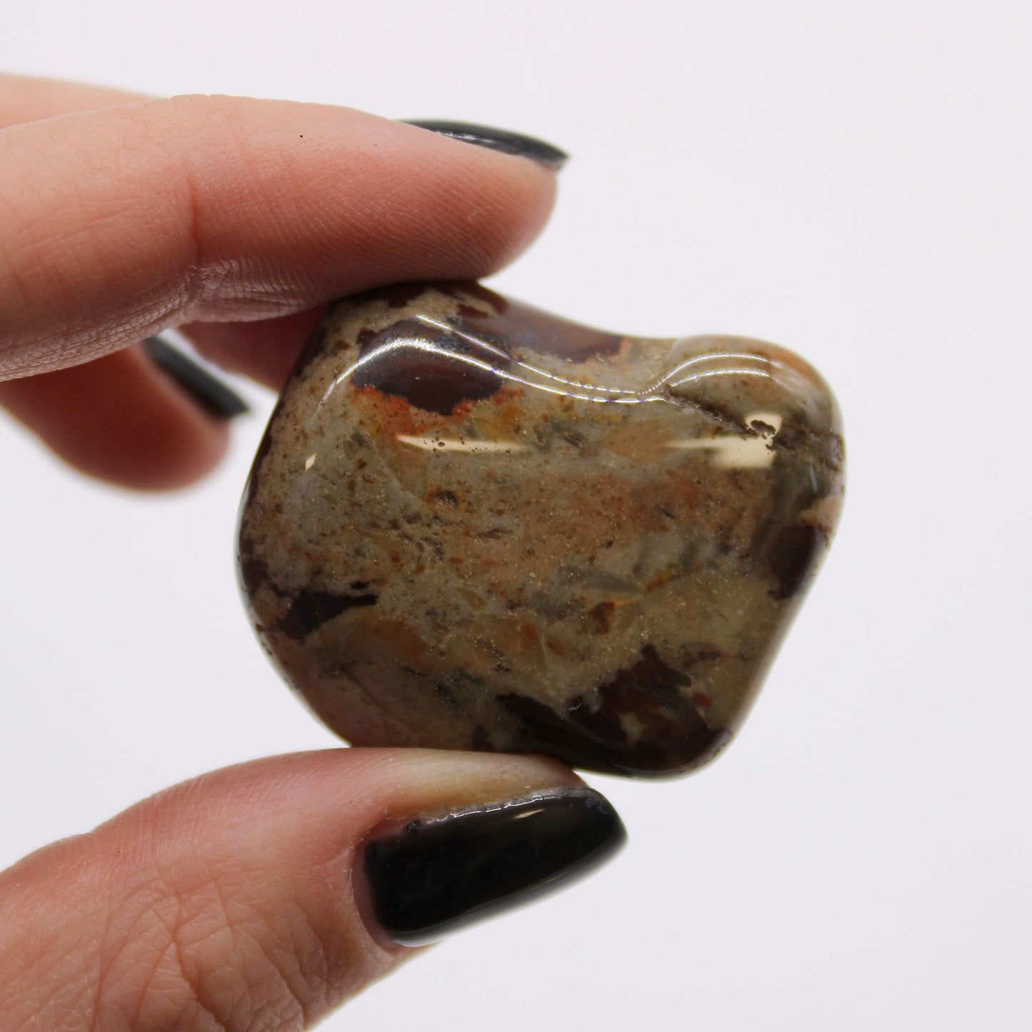 Authentic Bag of 6 Large African Tumble Stones - Jasper Nguni perspective detail 2 showcasing clean geometry and natural material finishes