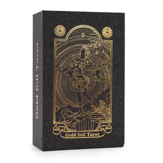 Authentic Gold Foil Tarot Set with Book – Gift Box perspective detail 2 showcasing clean geometry and natural material finishes