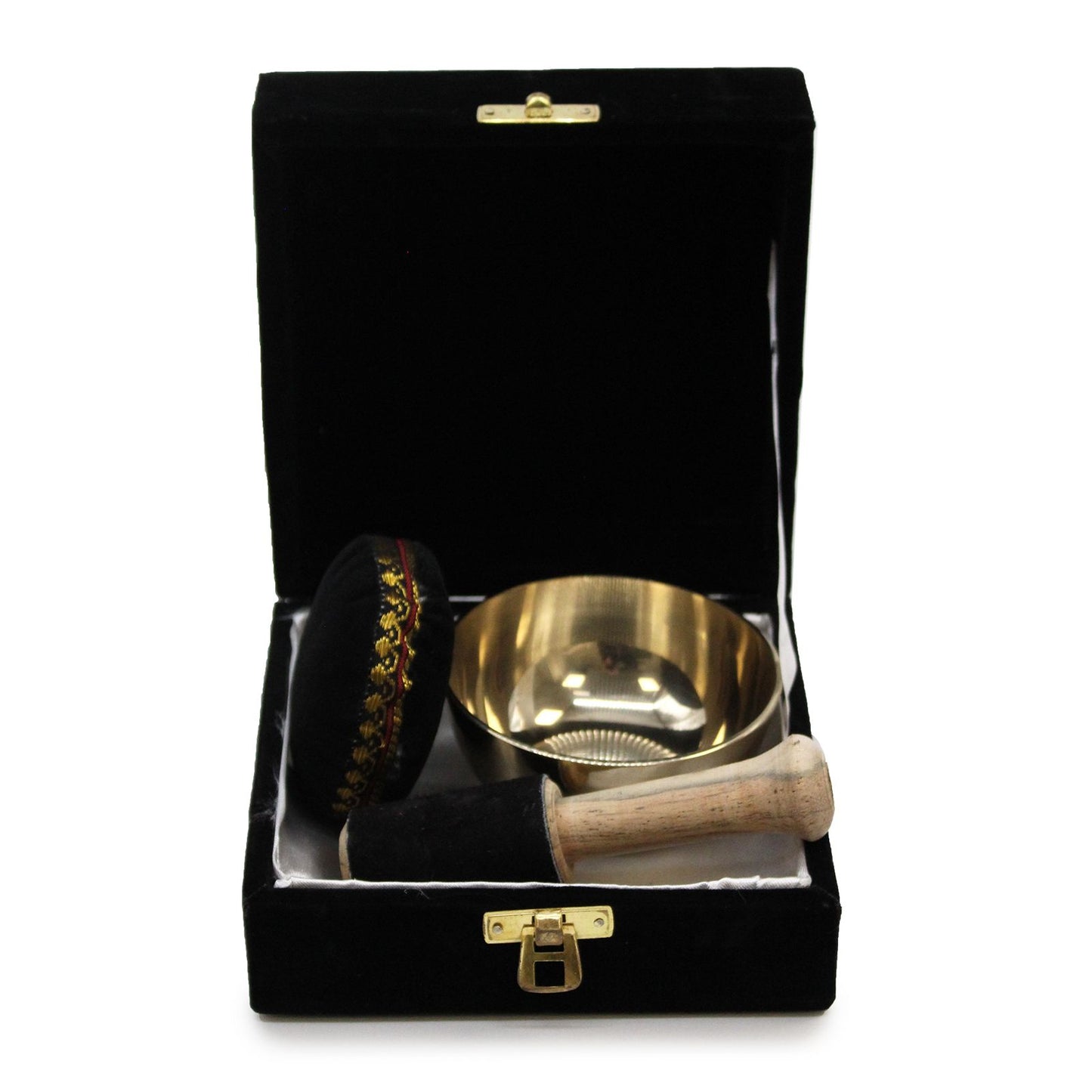 Authentic Brass Singing Bowl Gift Set - 9cm perspective detail 5 showcasing clean geometry and natural material finishes