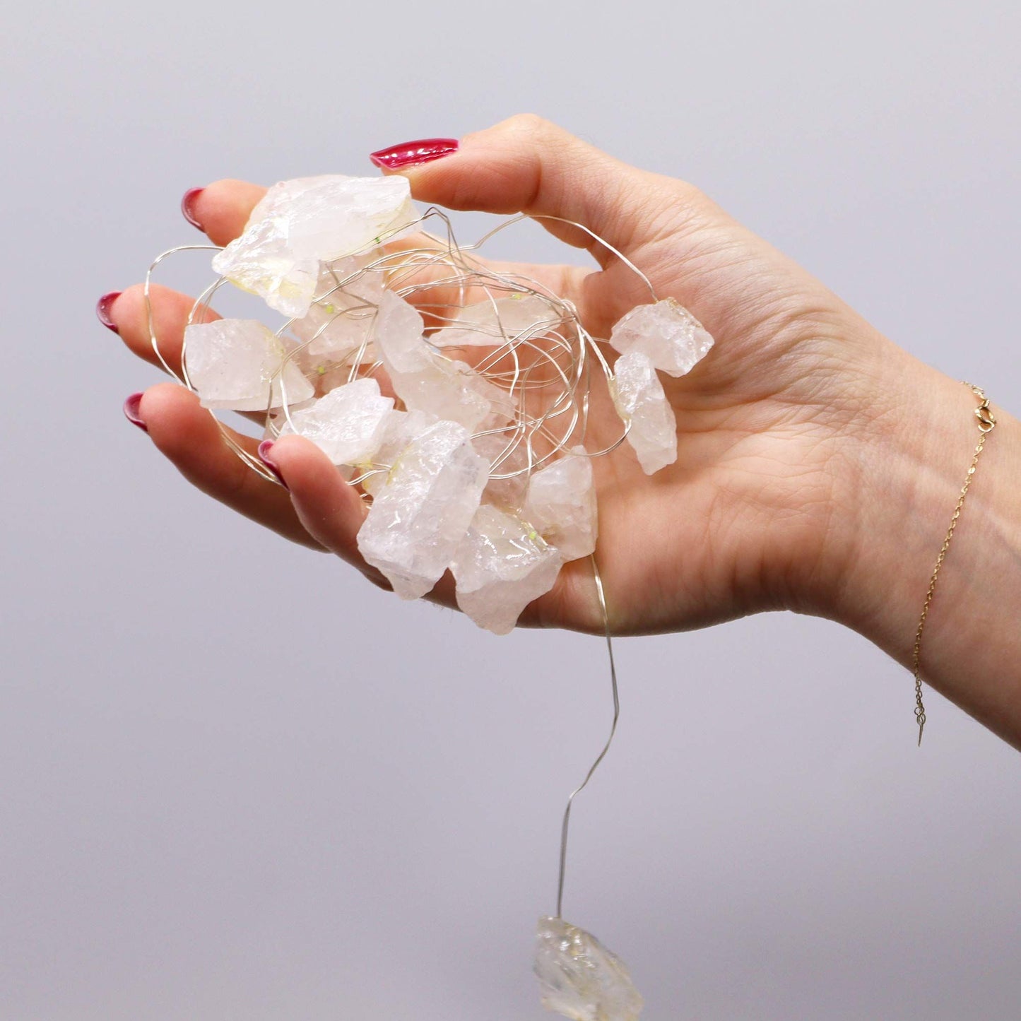 Authentic Gemstone Enchantment Lights – Clear Quartz perspective detail 4 showcasing clean geometry and natural material finishes
