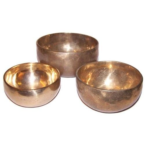 Set of 3 Handmade Brass Singing Bowls for your rituals