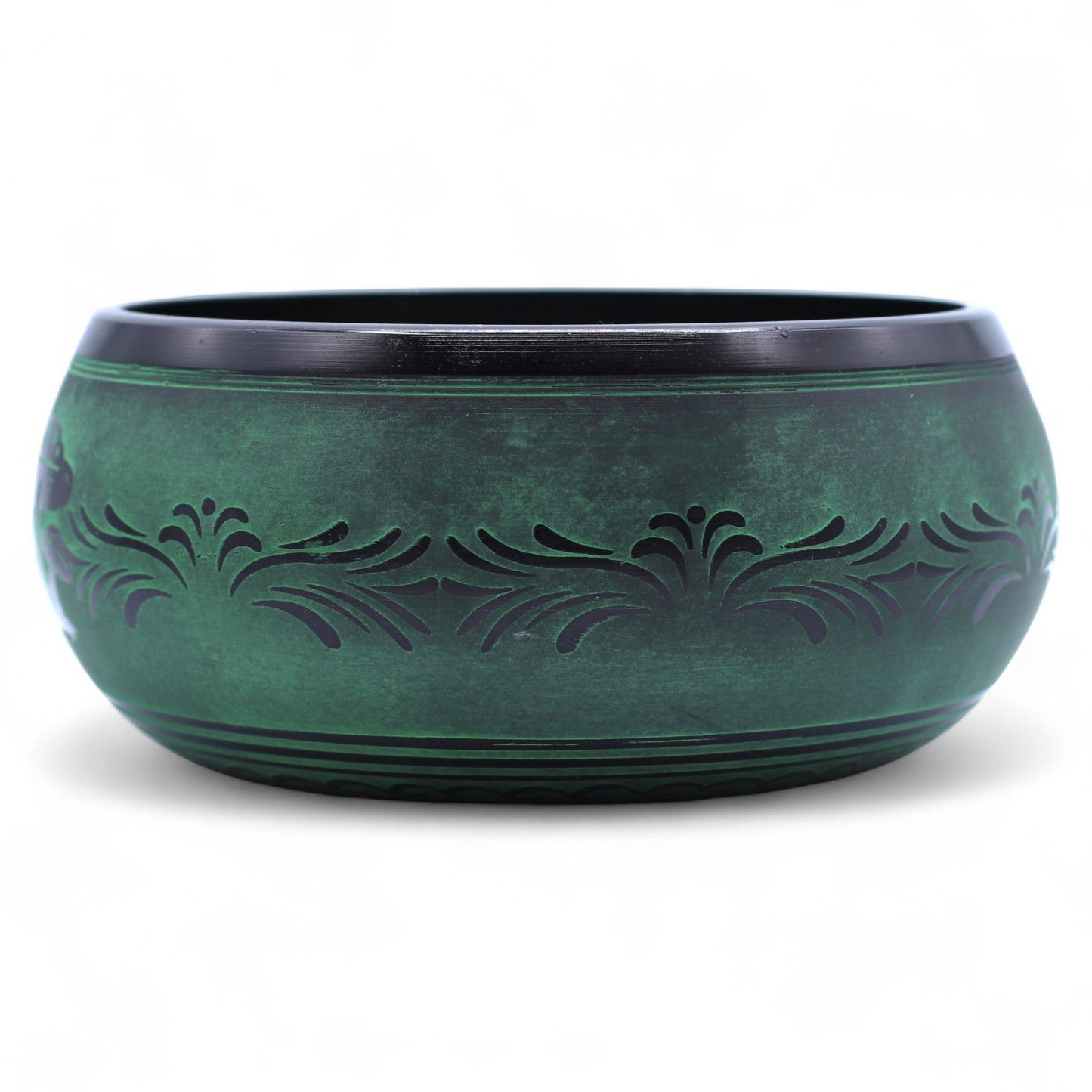 Authentic Extra Loud - Mushroom Singing Bowl - Moss Green (23x10.5cm, 1.3kg) perspective detail 7 showcasing clean geometry and natural material finishes