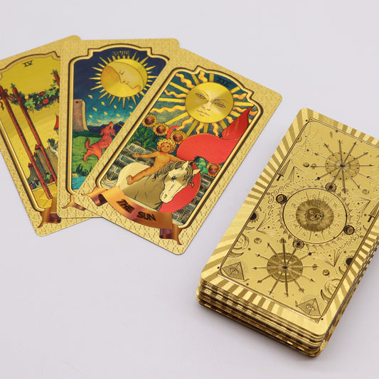 Authentic Golden Tarot Card Set – 78 Cards perspective detail 2 showcasing clean geometry and natural material finishes