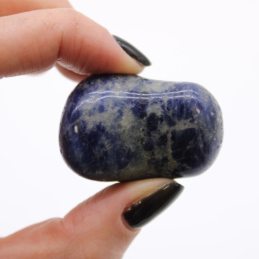 Authentic Bag of 6 Large African Tumble Stones - Sodalite - Pure Blue perspective detail 2 showcasing clean geometry and natural material finishes