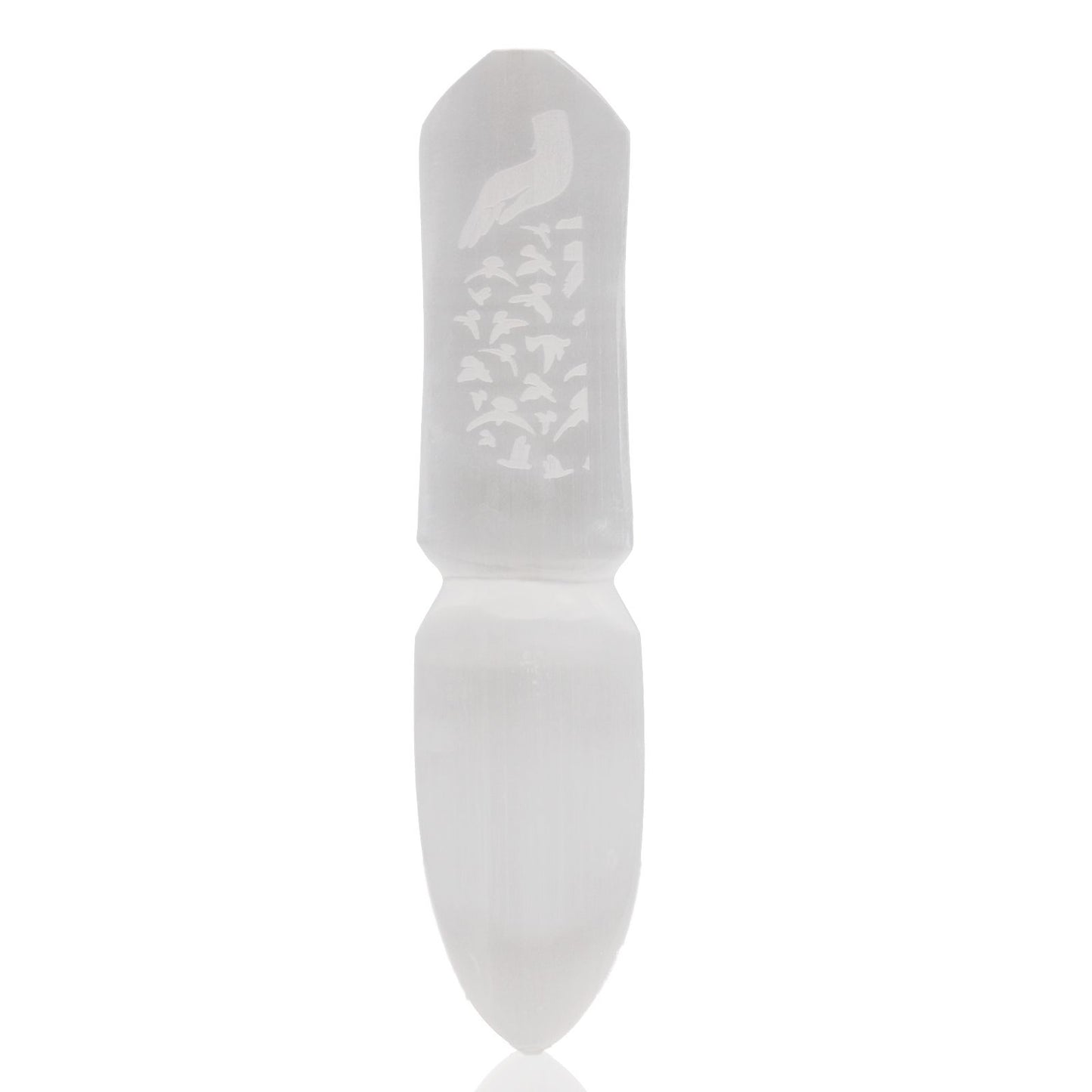 Authentic Selenite Ritual Knife - Releasing Bonds perspective detail 9 showcasing clean geometry and natural material finishes