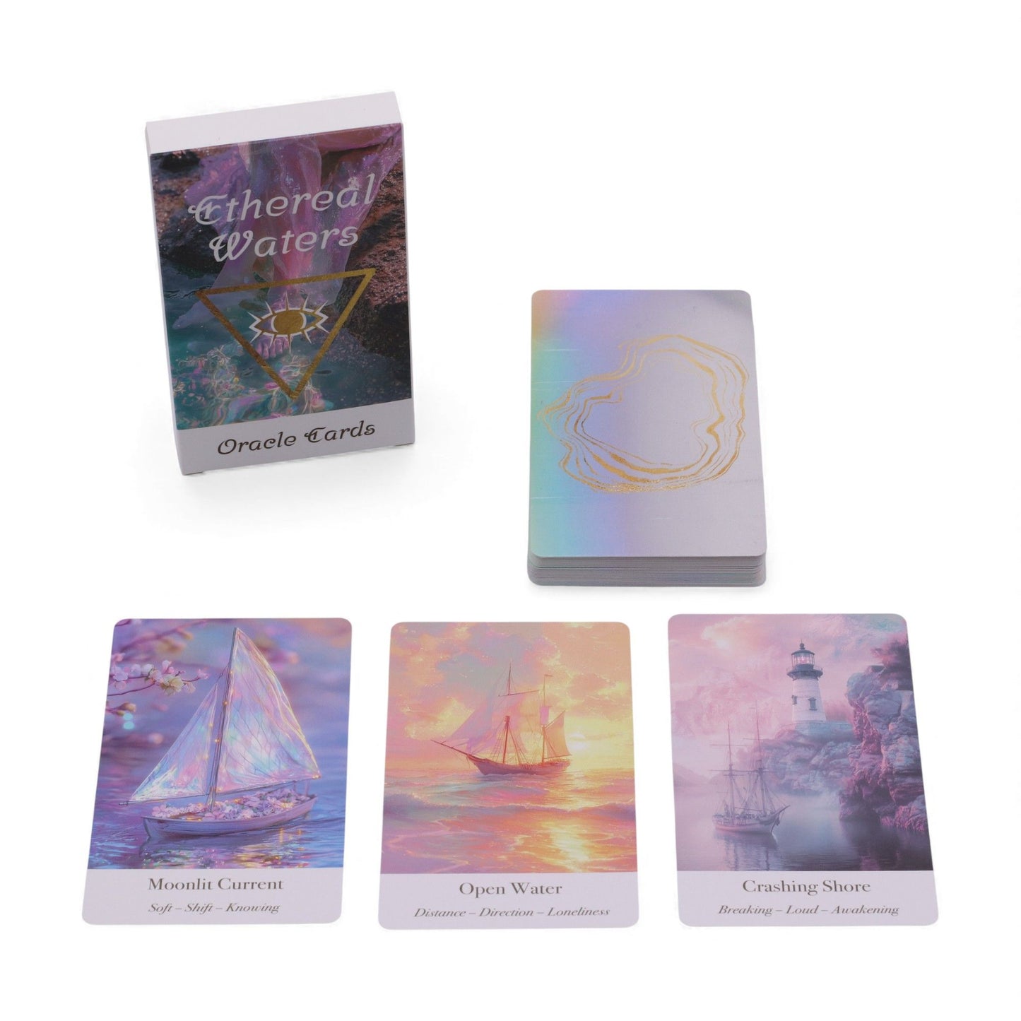Authentic Ethereal Waters Oracle Cards – Sirens & Moonlight perspective detail 10 showcasing clean geometry and natural material finishes