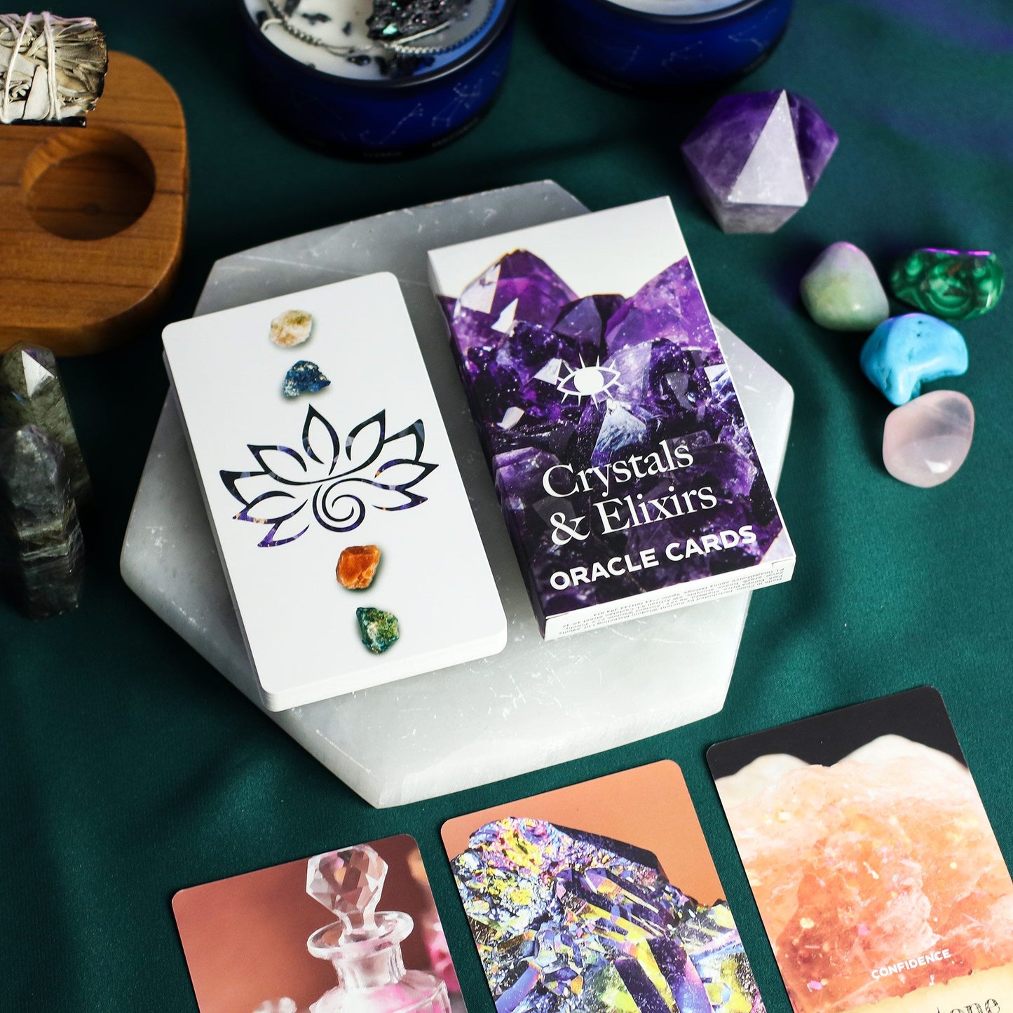 Authentic Crystals & Elixirs Oracle Cards – Healing Energy Deck perspective detail 10 showcasing clean geometry and natural material finishes