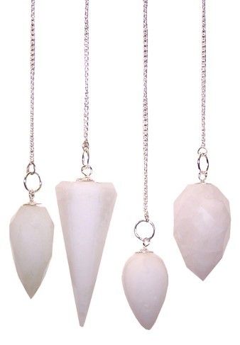 Authentic Crystal Pendulum – Snow Quartz perspective detail 2 showcasing clean geometry and natural material finishes