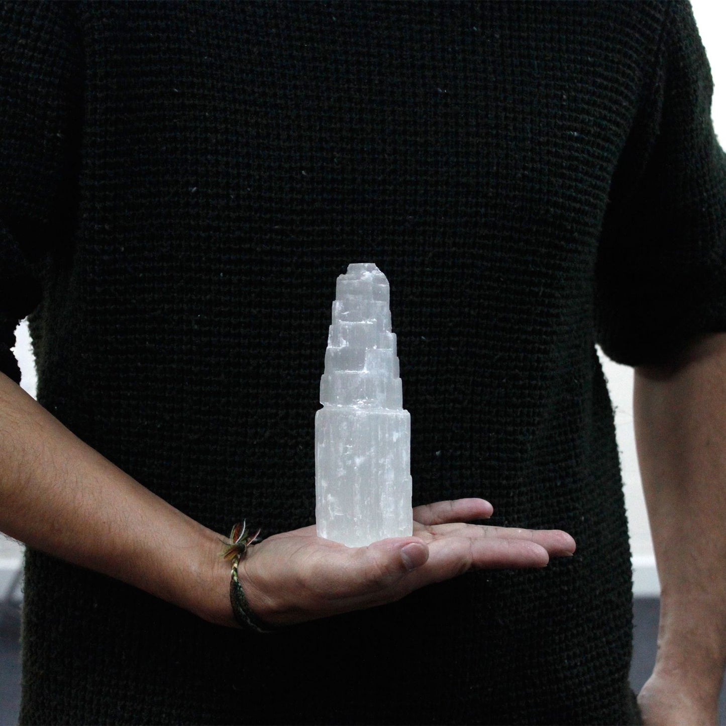 Authentic Natural Selenite Tower - 15 cm perspective detail 5 showcasing clean geometry and natural material finishes