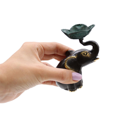 Authentic Small Elephant Candle / Incense Holder perspective detail 2 showcasing clean geometry and natural material finishes