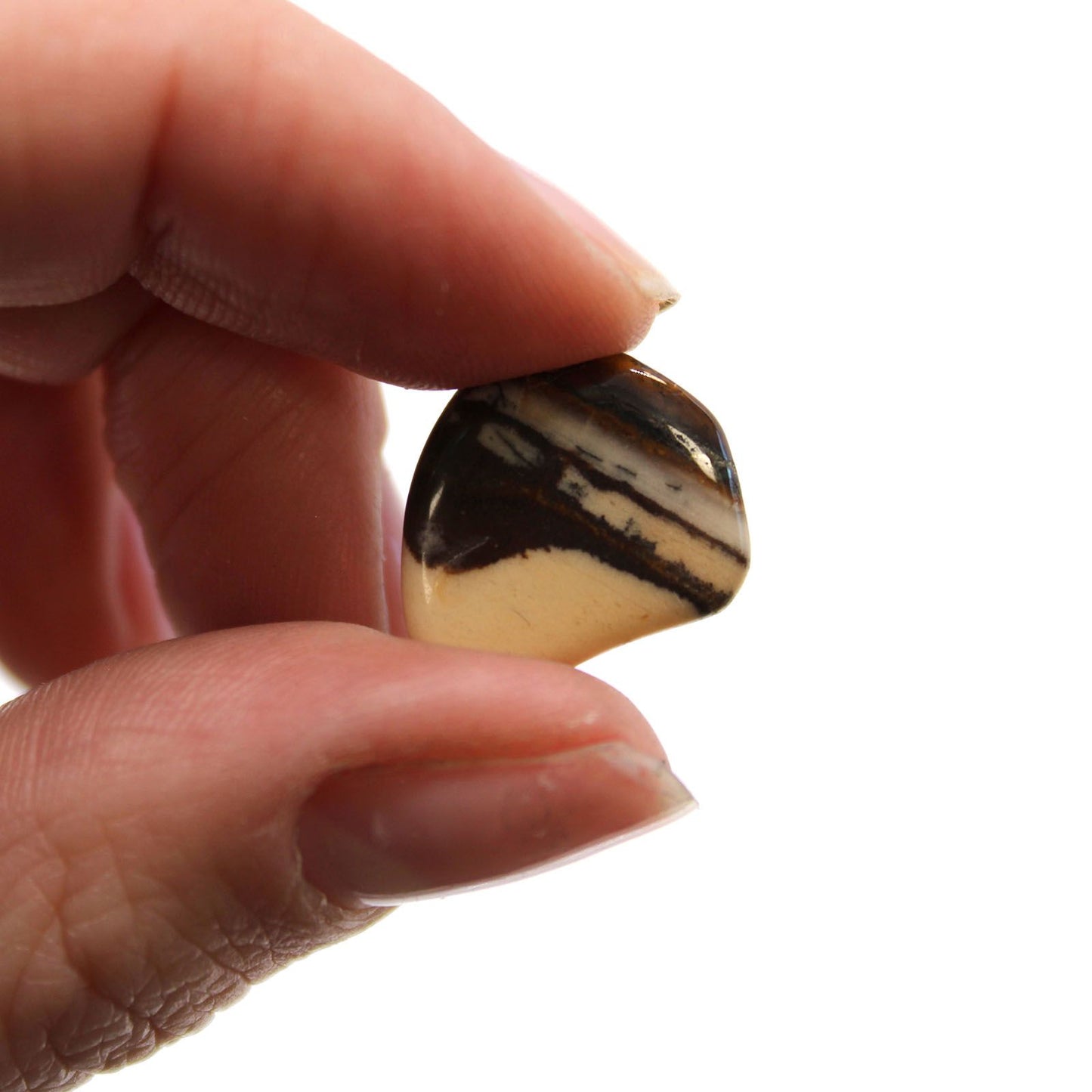 Authentic Bag of 24 Small African Tumble Stones - Picture Nguni perspective detail 2 showcasing clean geometry and natural material finishes