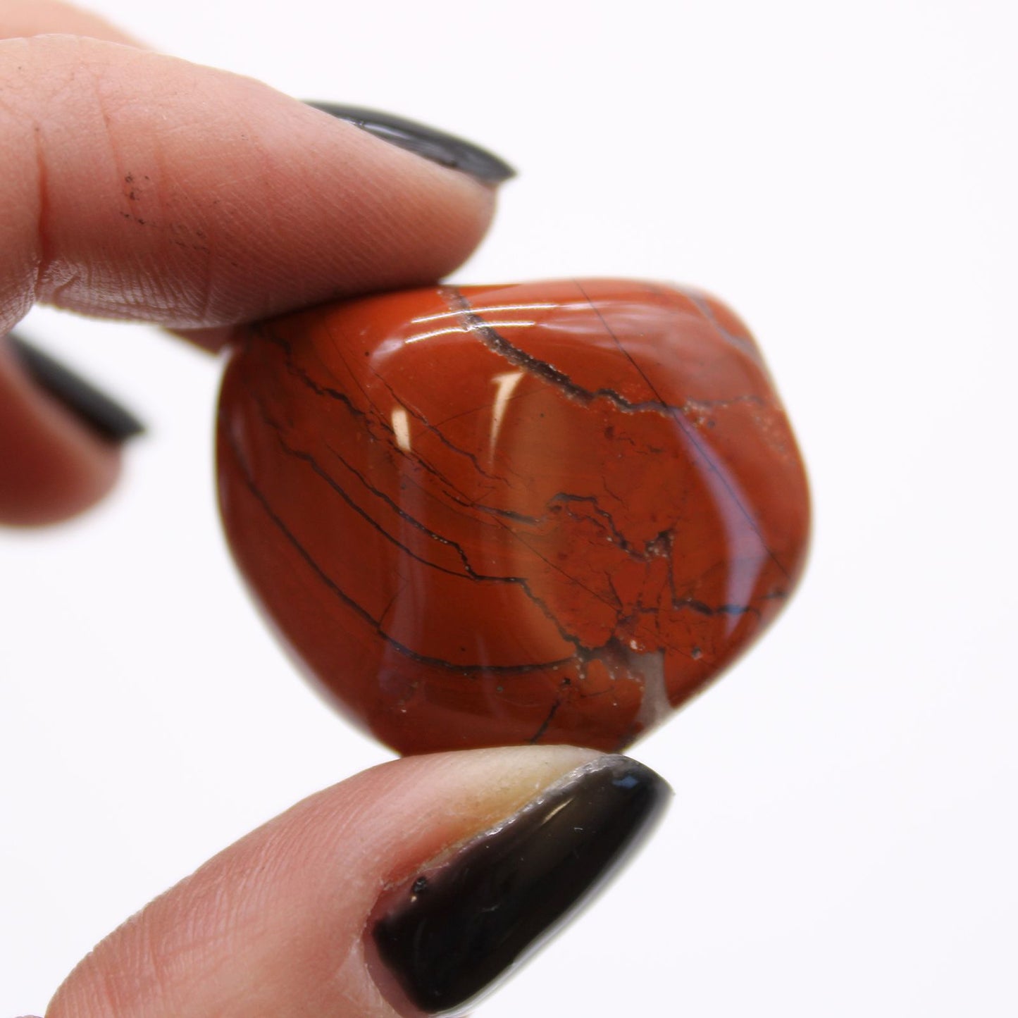 Authentic Bag of 12 Medium African Tumble Stones - Jasper - Red perspective detail 3 showcasing clean geometry and natural material finishes