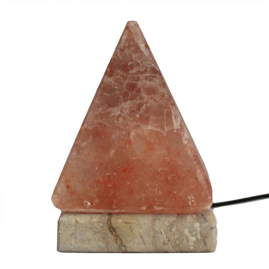 Authentic USB Pyramid Himalayan Salt Lamp – 9cm, Multicolour perspective detail 2 showcasing clean geometry and natural material finishes