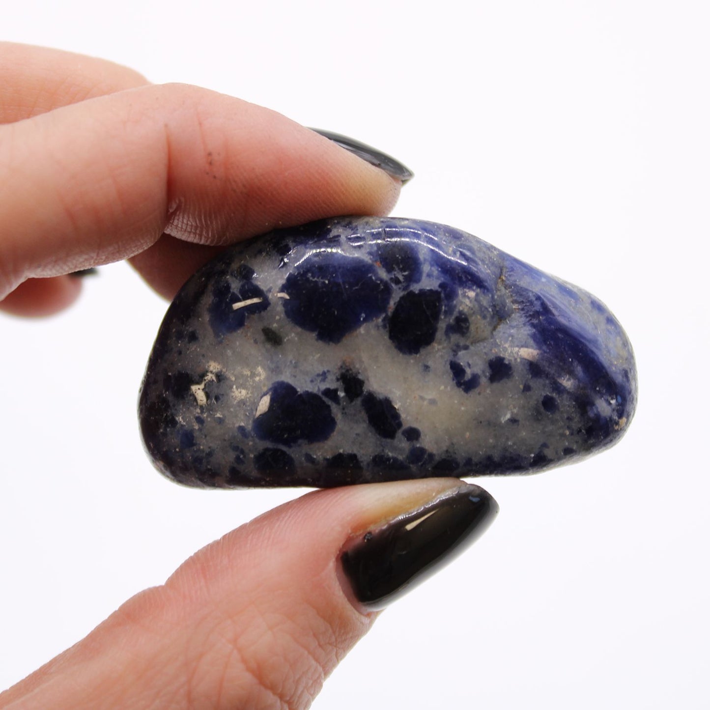 Authentic Bag of 12 Medium African Tumble Stones - Sodalite - Pure Blue perspective detail 2 showcasing clean geometry and natural material finishes