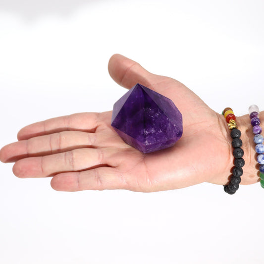 Authentic Medium Rich Colour Amethyst Points (approx 5.5-6.5cm) perspective detail 2 showcasing clean geometry and natural material finishes