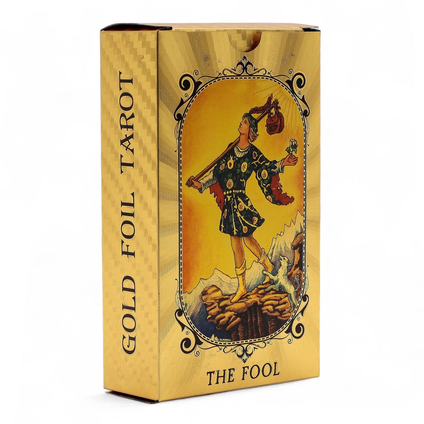 Authentic Tarot Card Set – Blue & Gold Foil, All Seeing Eye (with booklet) perspective detail 5 showcasing clean geometry and natural material finishes