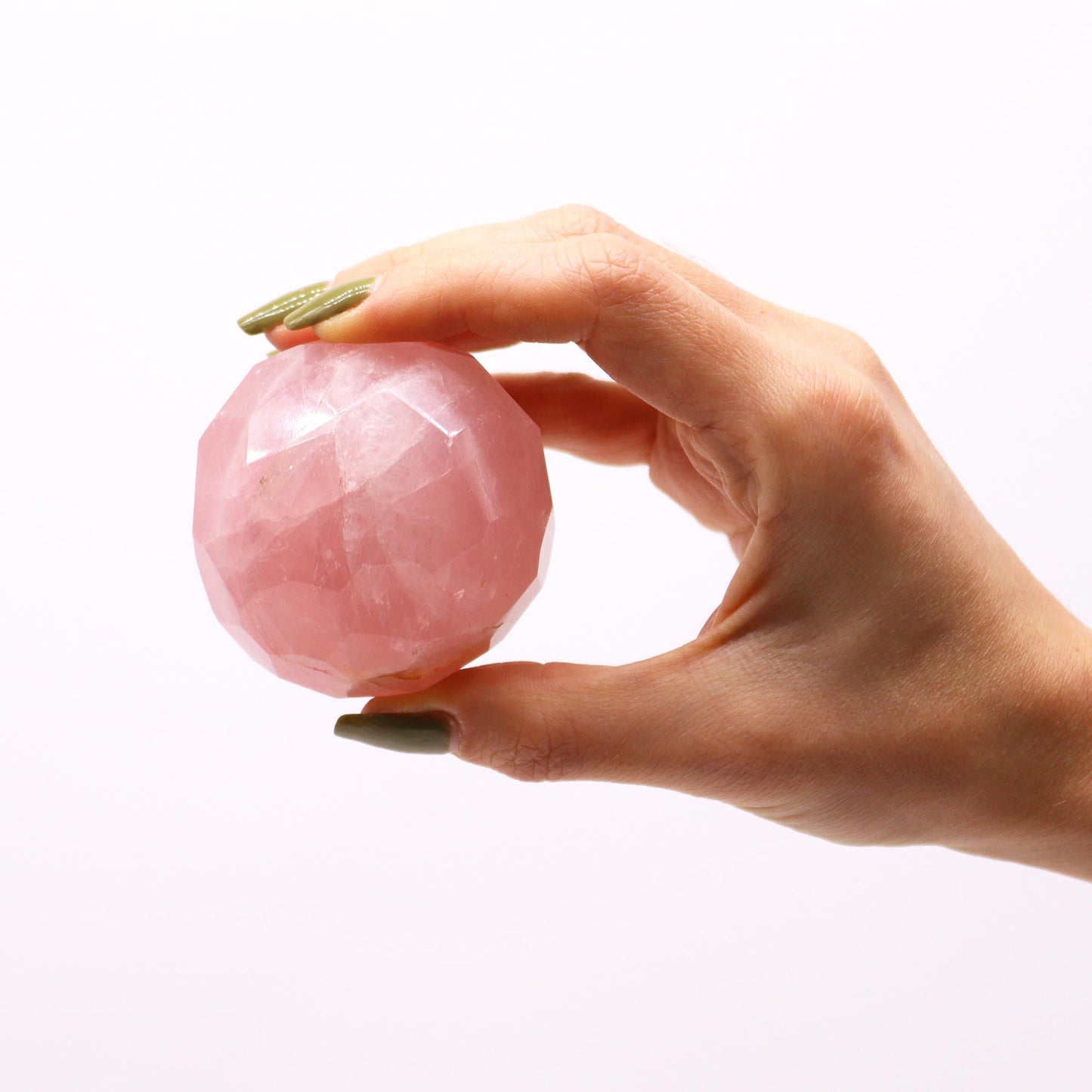 Authentic Gemstone Faceted Healing Ball & Stand - Amethyst perspective detail 4 showcasing clean geometry and natural material finishes