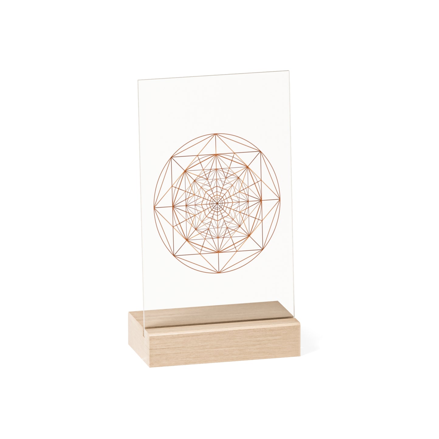 TRIPLE OCTAGON ○ Acrylic Sign with Wooden Stand