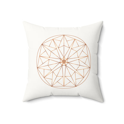 "Copper 7 & 4 crystal grids" Faux Suede Square Pillow