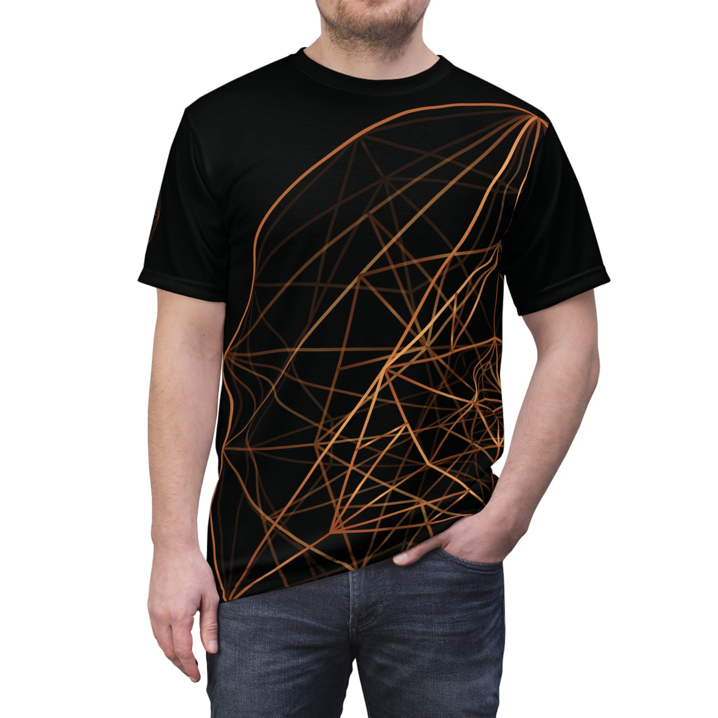 Unisex Cut & Sew T-shirt with COPPER GEOMETRY