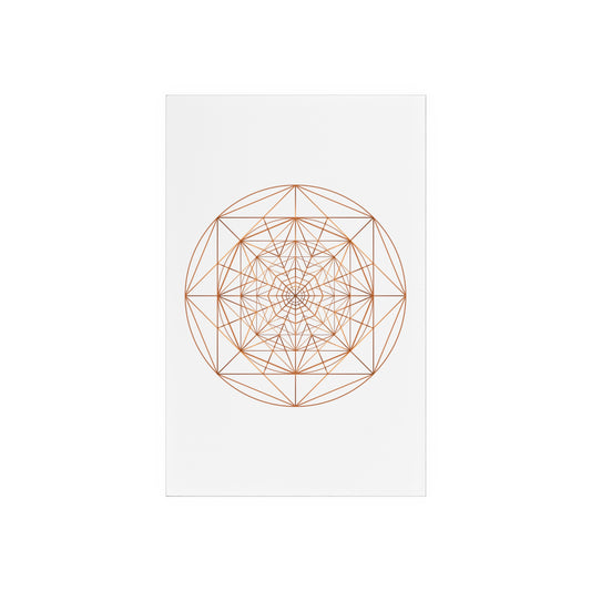 TRIPLE OCTAGON ○ Acrylic Sign with Wooden Stand