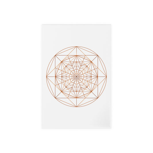 TRIPLE OCTAGON ○ Acrylic Sign with Wooden Stand