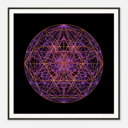 COPPER AURORA 4 SHAPES ¤ Museum-Quality Matte Paper Metal Framed Art-print by GEMAcircle Art print Sacred geometry designs fo