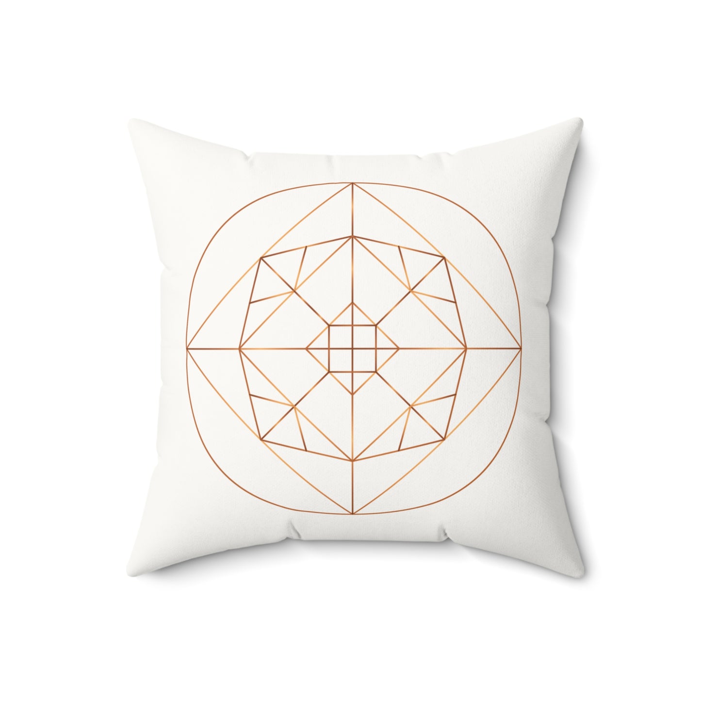 "Copper 7 & 4 crystal grids" Faux Suede Square Pillow