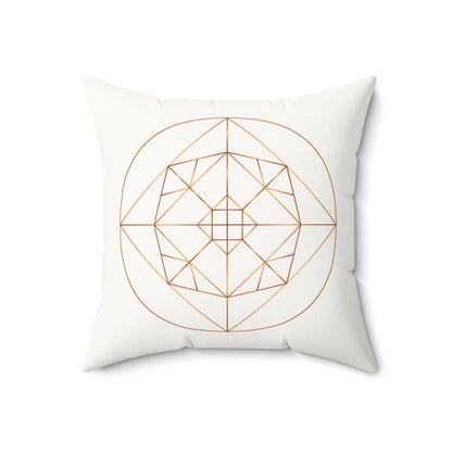 "Copper 7 & 4 crystal grids" Faux Suede Square Pillow