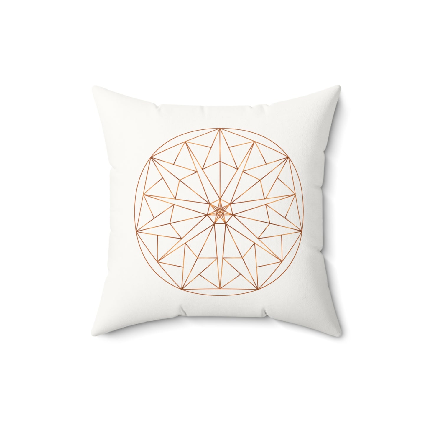 "Copper 7 & 4 crystal grids" Faux Suede Square Pillow