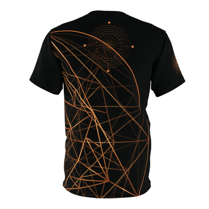 Unisex Cut & Sew T-shirt with COPPER GEOMETRY