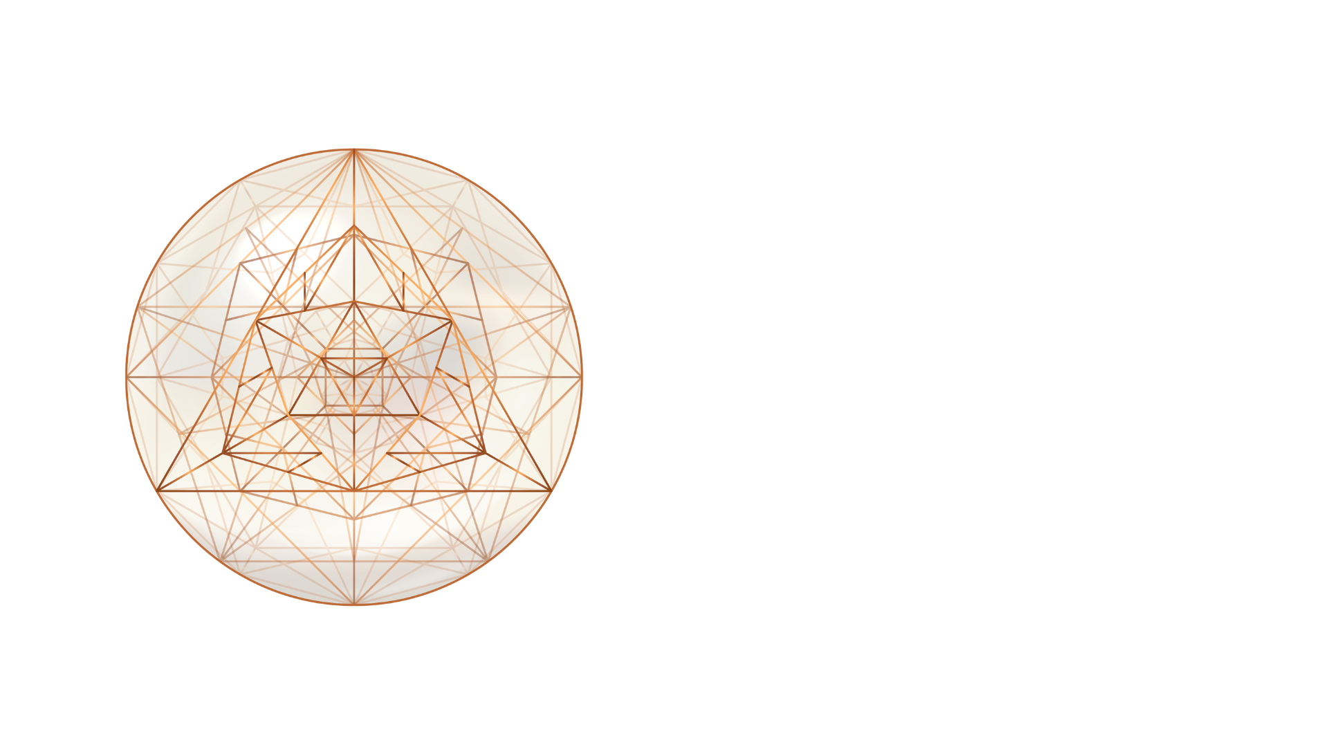 Geometrical copper graphic design as harmony enhancer