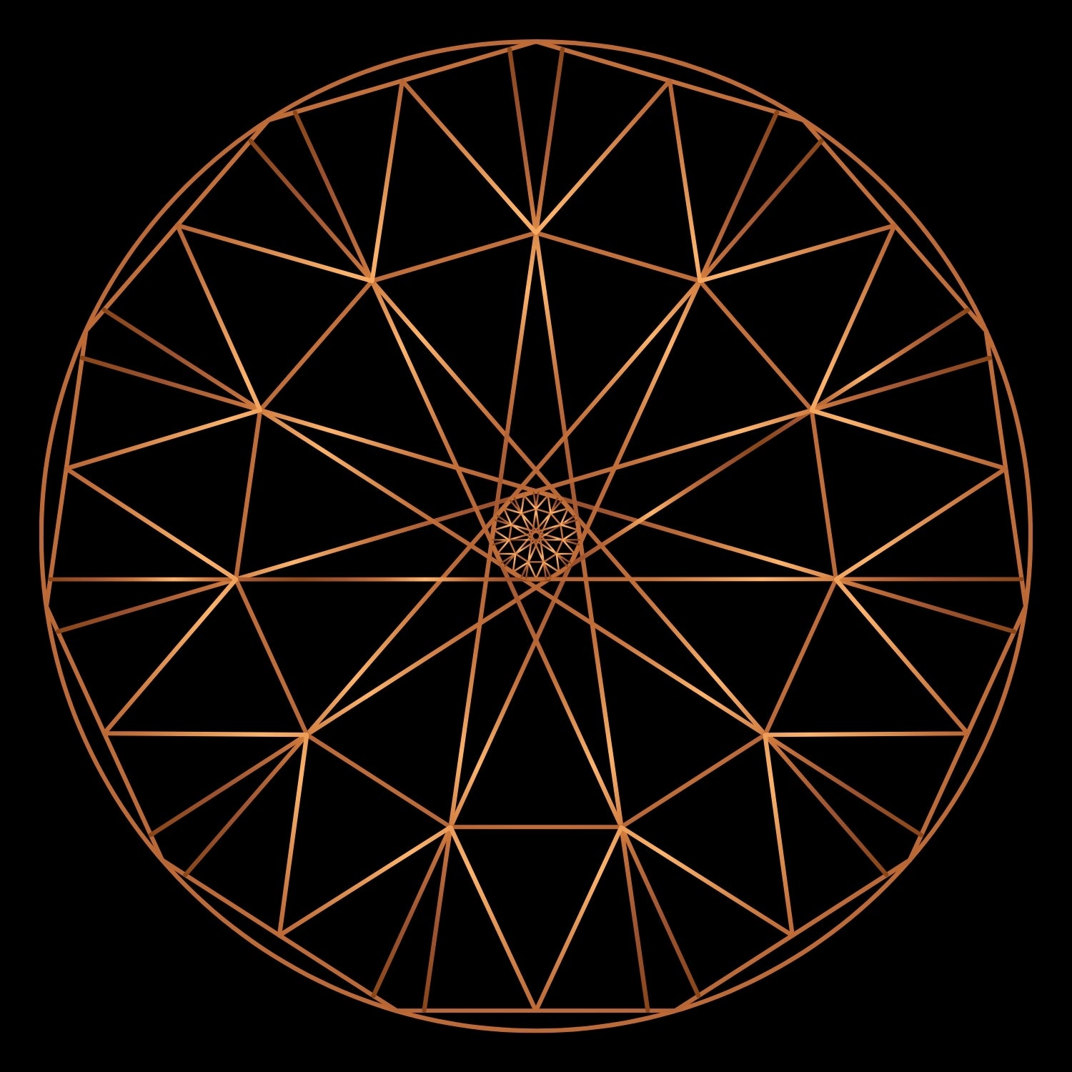 Endecagon crystal layout grid