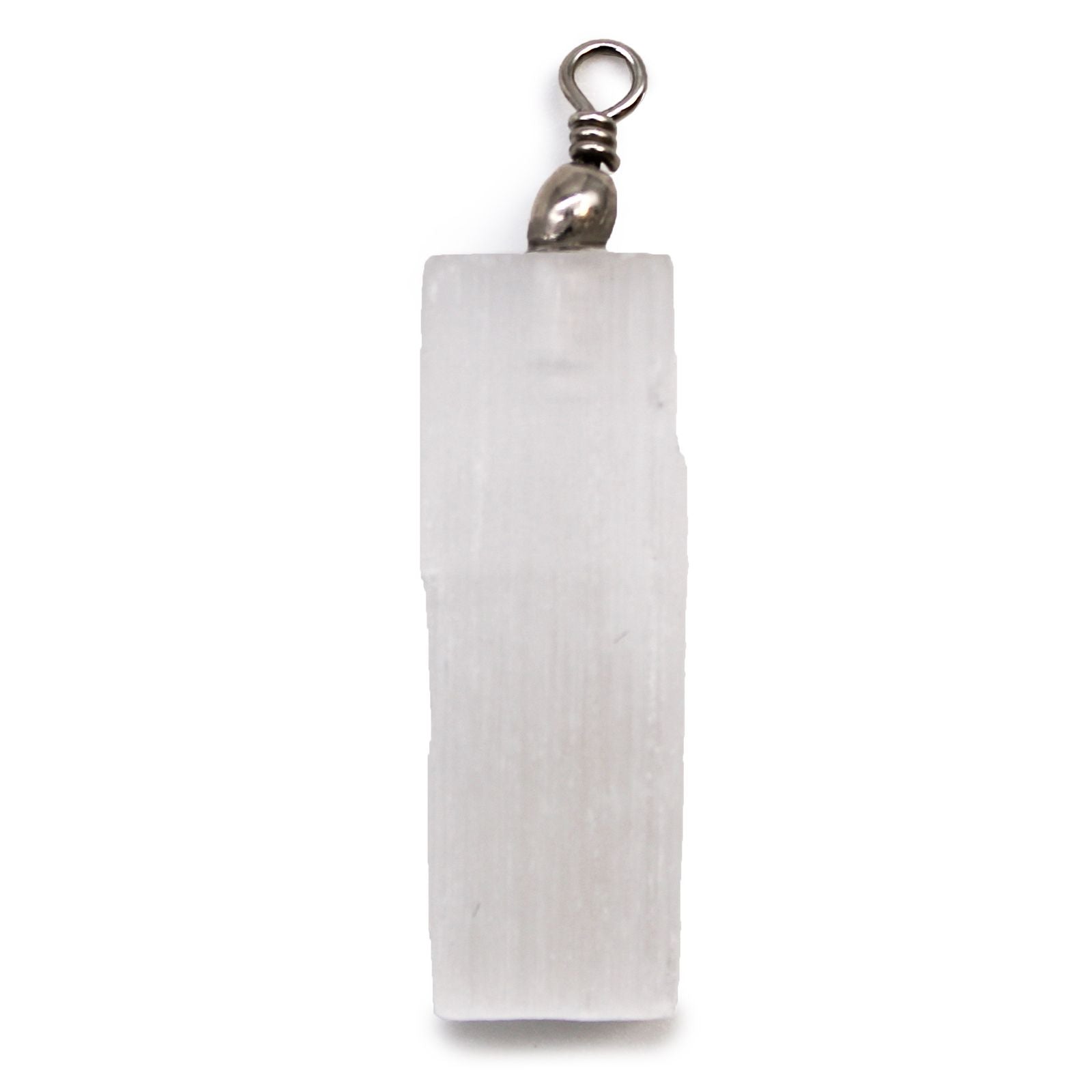 Authentic Selenite Natural Pendant showcasing clean geometry and natural material finishes