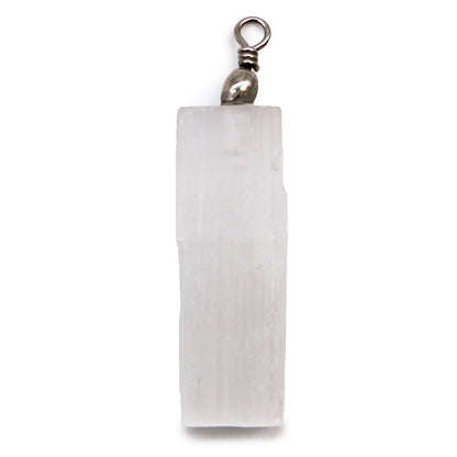 Authentic Selenite Natural Pendant showcasing clean geometry and natural material finishes