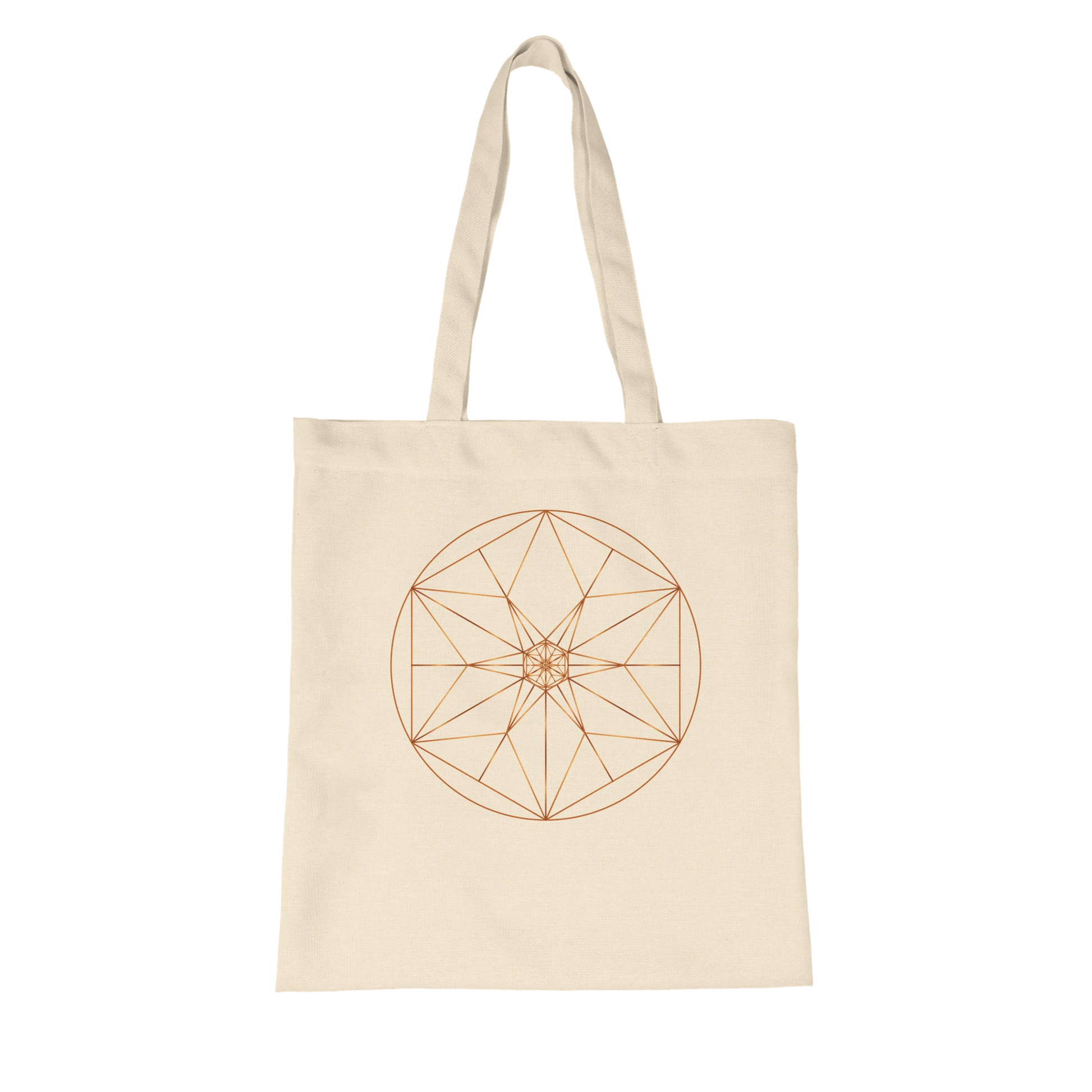 Authentic Triple octagon | Organic Long Handles Tote Bag perspective detail 22 showcasing clean geometry and natural material finishes