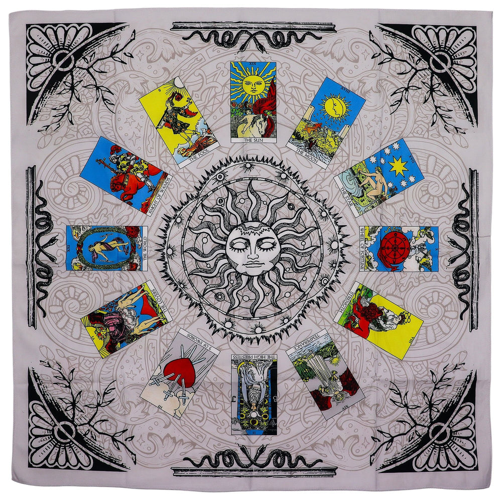 Authentic Tarot Reading Cloth – Tree of Life showcasing clean geometry and natural material finishes