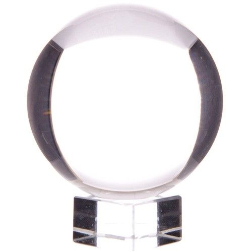 Authentic Crystal Ball on Stand 200mm showcasing clean geometry and natural material finishes