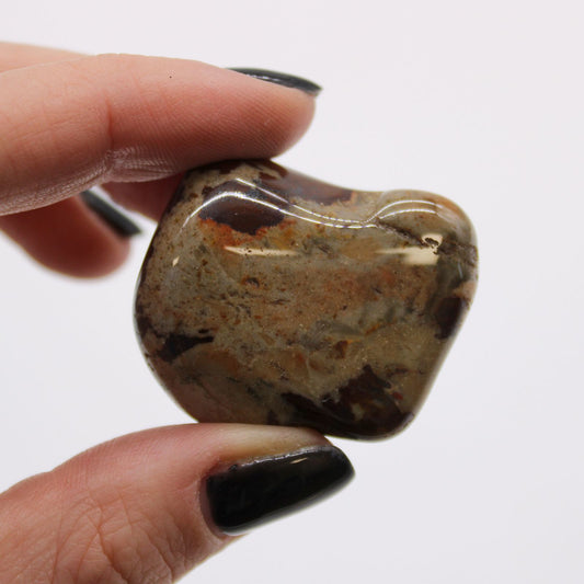 Authentic Bag of 6 Large African Tumble Stones - Jasper Nguni perspective detail 2 showcasing clean geometry and natural material finishes
