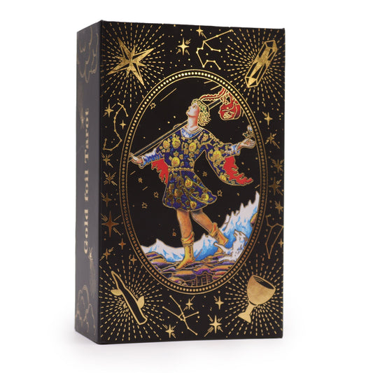 Authentic Gold Foil Tarot – Gift Box perspective detail 2 showcasing clean geometry and natural material finishes