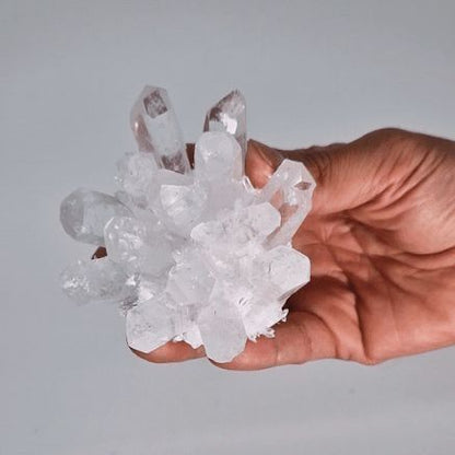 Authentic Crafted Natural Quartz Cluster - Clear Quartz (approx 250-300gm 8cm) perspective detail 3 showcasing clean geometry and natural material finishes